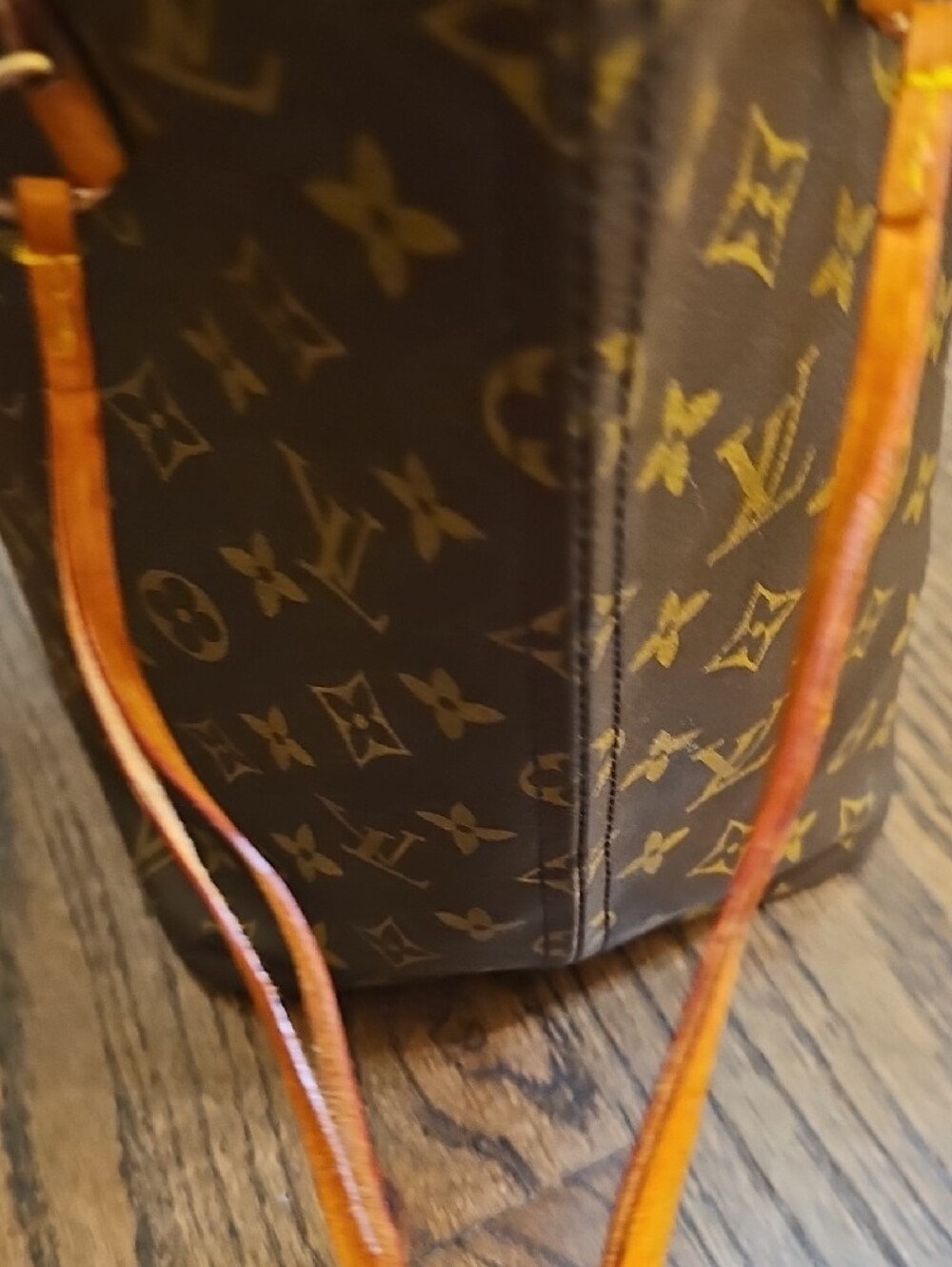 Monogram Canvas Tote w/ Vachetta Trim in Brown & Tan Selling "As Is" Make Offer - Picture 15 of 17